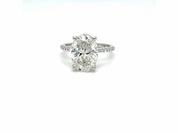 14 karaat witgouden ring met 5,15 crt. diamant - afbeelding 3 van  5