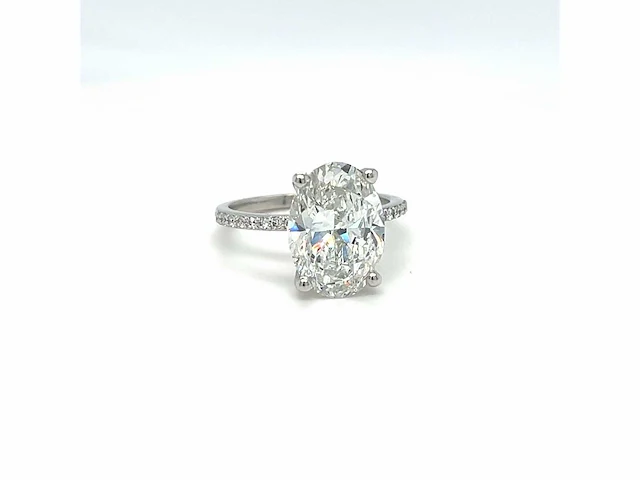 14 karaat witgouden ring met 5,15 crt. diamant - afbeelding 5 van  5