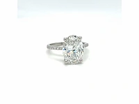 14 karaat witgouden ring met 5,15 crt. diamant - afbeelding 5 van  5