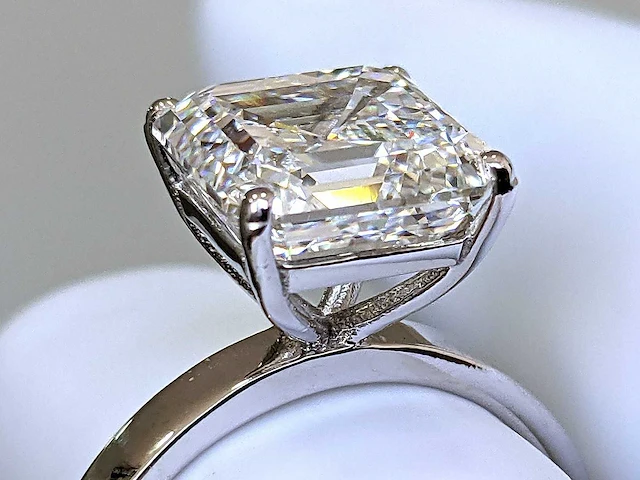 14 karaat witgouden ring met 5,22 crt. diamant - afbeelding 5 van  9