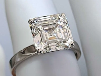 14 karaat witgouden ring met 5,22 crt. diamant - afbeelding 7 van  9