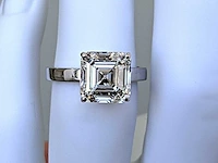 14 karaat witgouden ring met 5,22 crt. diamant - afbeelding 8 van  9