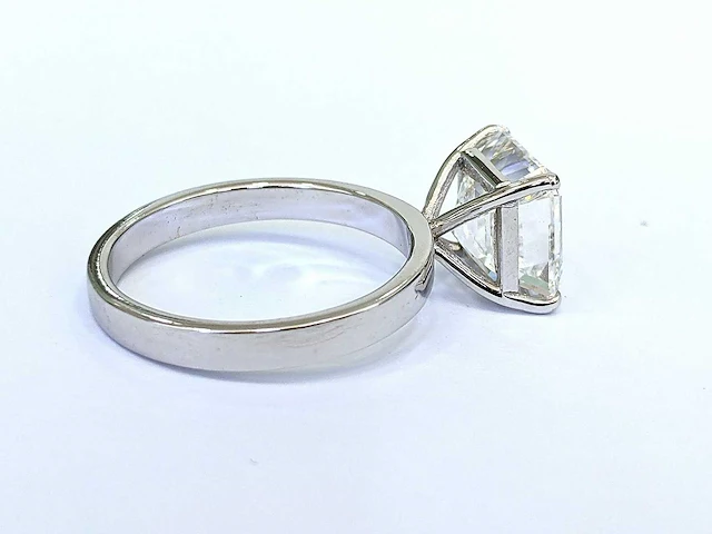14 karaat witgouden ring met 5,22 crt. diamant - afbeelding 9 van  9