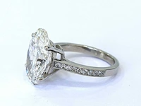14 karaat witgouden ring met 5,22 crt. diamant - afbeelding 4 van  7