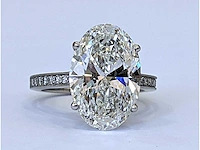 14 karaat witgouden ring met 5,22 crt. diamant - afbeelding 7 van  7