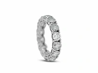14 karaat witgouden ring met 5,23 crt. natuurlijke diamanten - afbeelding 5 van  6