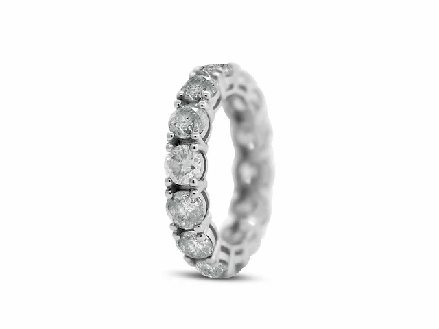 14 karaat witgouden ring met 5,23 crt. natuurlijke diamanten - afbeelding 6 van  6