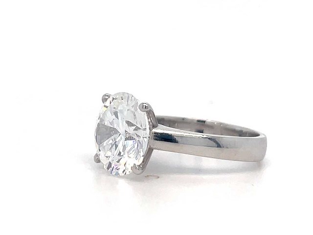 14 karaat witgouden ring met 5,50 crt. diamant - afbeelding 9 van  9