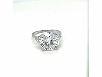 14 karaat witgouden ring met 6,21 crt. diamant - afbeelding 13 van  14