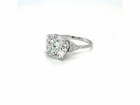 14 karaat witgouden ring met 6,21 crt. diamant - afbeelding 2 van  14
