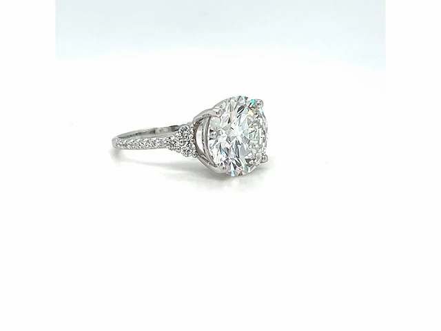 14 karaat witgouden ring met 6,21 crt. diamant - afbeelding 5 van  14