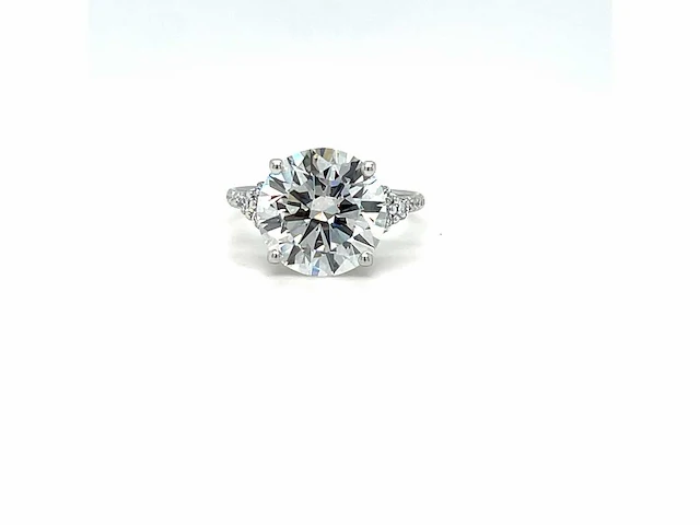 14 karaat witgouden ring met 6,21 crt. diamant - afbeelding 6 van  14
