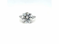 14 karaat witgouden ring met 6,21 crt. diamant - afbeelding 6 van  14