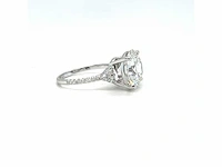 14 karaat witgouden ring met 6,21 crt. diamant - afbeelding 7 van  14