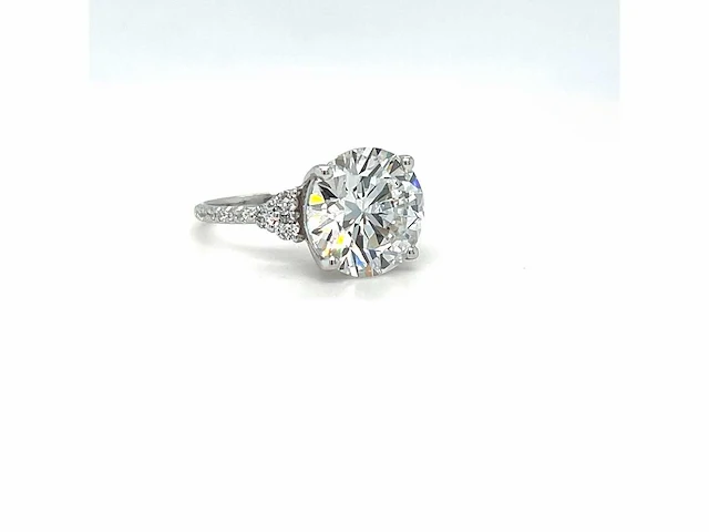 14 karaat witgouden ring met 6,21 crt. diamant - afbeelding 9 van  14