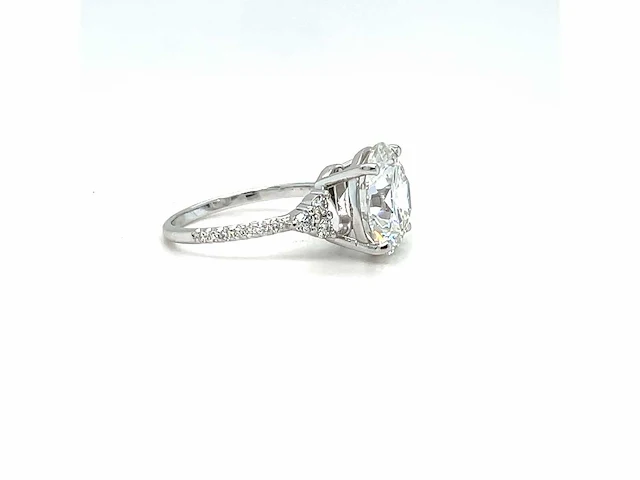14 karaat witgouden ring met 6,21 crt. diamant - afbeelding 12 van  14