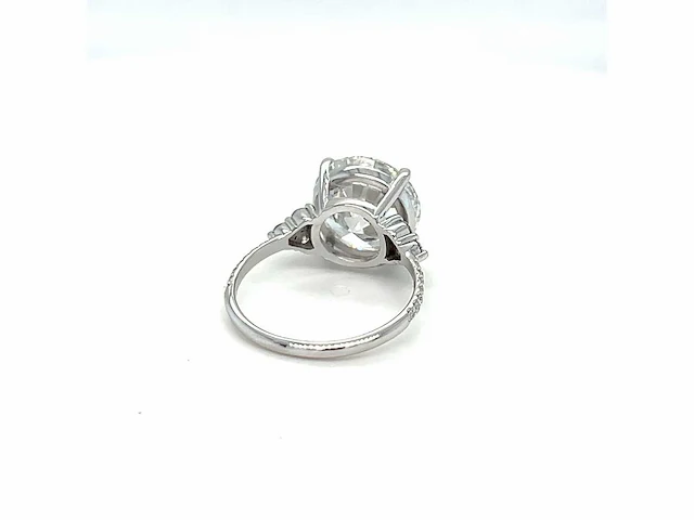 14 karaat witgouden ring met 6,21 crt. diamant - afbeelding 10 van  14