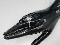 14 karaat witgouden ring met 6,21 crt. diamant - afbeelding 6 van  14