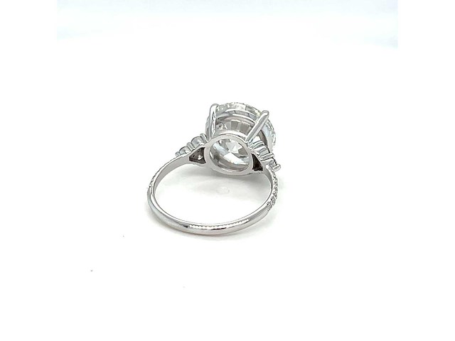 14 karaat witgouden ring met 6,21 crt. diamant - afbeelding 10 van  14