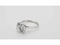 14 karaat witgouden ring met 7,02 crt. diamant - afbeelding 4 van  7