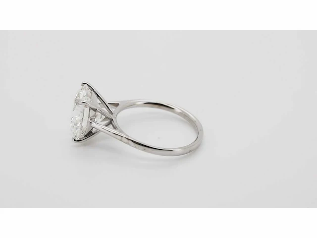 14 karaat witgouden ring met 7,02 crt. diamant - afbeelding 5 van  7