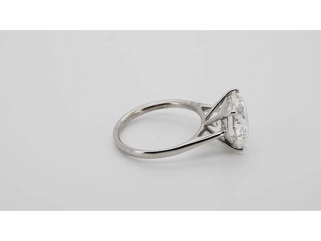 14 karaat witgouden ring met 7,02 crt. diamant - afbeelding 6 van  7
