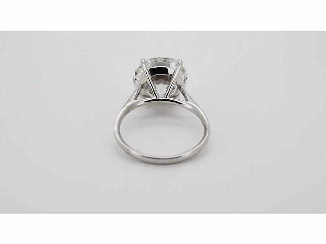 14 karaat witgouden ring met 7,02 crt. diamant - afbeelding 7 van  7