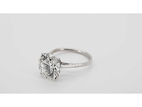 14 karaat witgouden ring met 7,02 crt. diamant - afbeelding 4 van  7