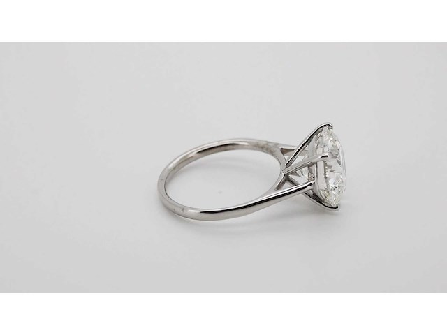 14 karaat witgouden ring met 7,02 crt. diamant - afbeelding 6 van  7