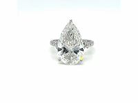 14 karaat witgouden ring met 7,25 crt. diamant - afbeelding 12 van  13