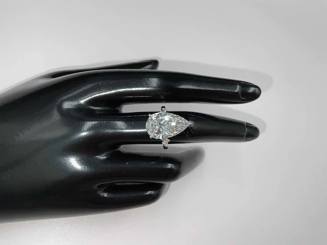 14 karaat witgouden ring met 7,25 crt. diamant - afbeelding 1 van  13