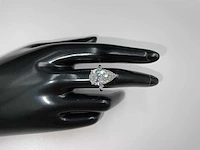 14 karaat witgouden ring met 7,25 crt. diamant - afbeelding 1 van  13