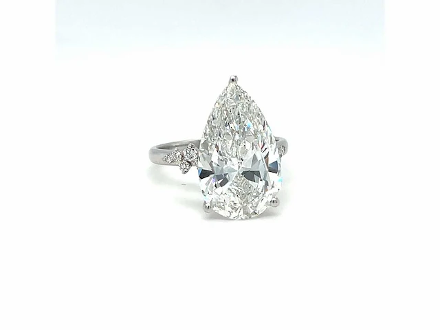 14 karaat witgouden ring met 7,25 crt. diamant - afbeelding 2 van  13
