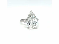 14 karaat witgouden ring met 7,25 crt. diamant - afbeelding 2 van  13