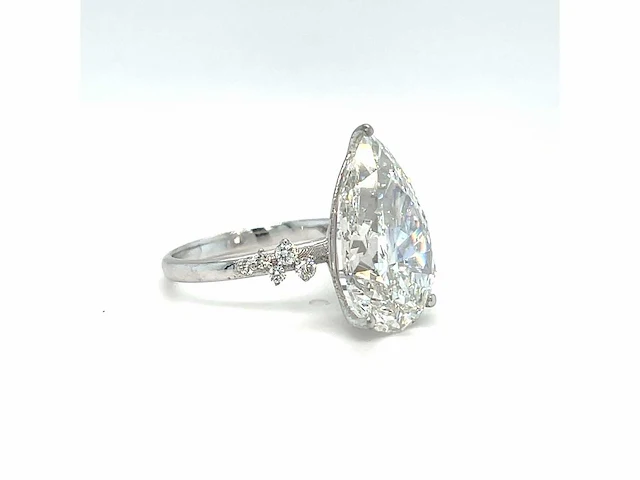 14 karaat witgouden ring met 7,25 crt. diamant - afbeelding 6 van  13