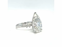 14 karaat witgouden ring met 7,25 crt. diamant - afbeelding 6 van  13