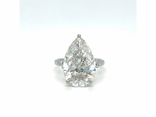 14 karaat witgouden ring met 7,25 crt. diamant - afbeelding 7 van  13