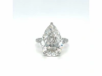 14 karaat witgouden ring met 7,25 crt. diamant - afbeelding 7 van  13
