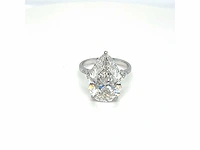 14 karaat witgouden ring met 7,25 crt. diamant - afbeelding 9 van  13
