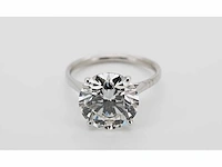 14 karaat witgouden ring met 8,01 crt. diamant - afbeelding 1 van  7
