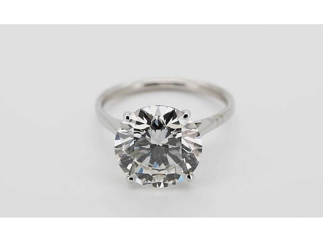 14 karaat witgouden ring met 8,01 crt. diamant - afbeelding 1 van  7