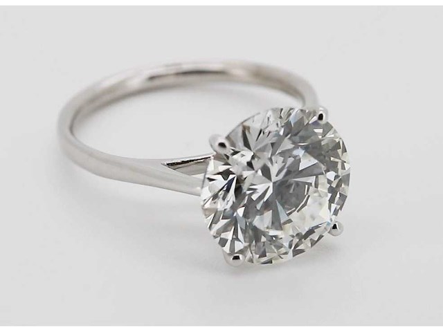 14 karaat witgouden ring met 8,01 crt. diamant - afbeelding 4 van  7