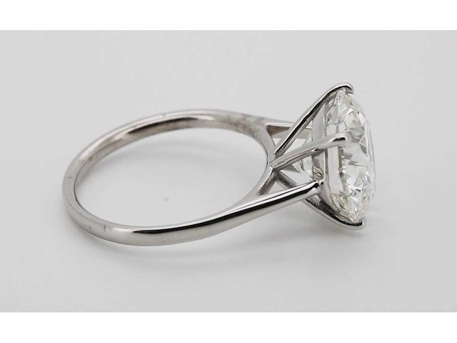 14 karaat witgouden ring met 8,01 crt. diamant - afbeelding 6 van  7