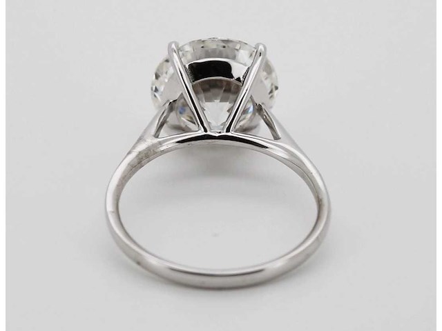 14 karaat witgouden ring met 8,01 crt. diamant - afbeelding 7 van  7