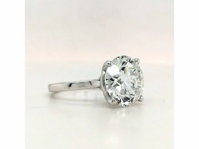 14 karaat witgouden ring met 8,05 crt. diamant - afbeelding 1 van  10