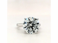 14 karaat witgouden ring met 8,05 crt. diamant - afbeelding 6 van  10