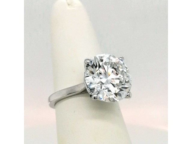 14 karaat witgouden ring met 8,05 crt. diamant - afbeelding 4 van  10