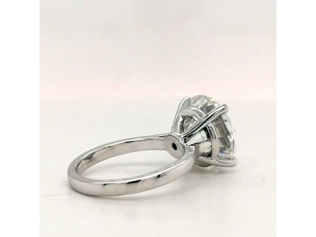 14 karaat witgouden ring met 8,05 crt. diamant - afbeelding 8 van  10