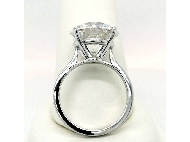 14 karaat witgouden ring met 8,05 crt. diamant - afbeelding 9 van  10