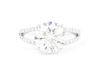 14 karaat witgouden ring met diamant 4,21 crt. - afbeelding 1 van  8